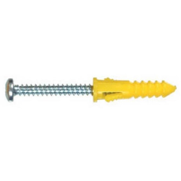 Hillman Fasteners 5107 4-6-8 x 1 in. Yellow Ribbed Plastic Anchor - 6 Pack; Pack Of 6